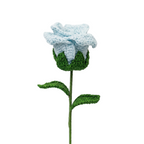 Hand-Knit Red Crochet Rose Bloom Head